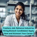 Freshers Job Reliance Industries