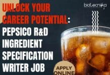 Unlock Your Career Potential: Pepsico R&D Ingredient Specification Writer Job Pepsico R&D Ingredient Specification