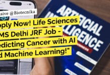 Apply Now! Life Sciences AIIMS Delhi JRF Job – Predicting Cancer with AI and Machine Learning! "Apply Now! Life Sciences AIIMS Delhi JRF Job - Predicting Cancer with AI and Machine Learning!"
