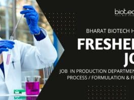 Bharat Biotech Freshers Job
