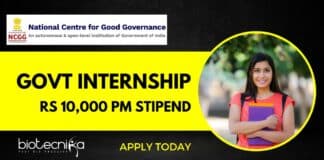 Govt NCGG Internship Programme 2023-24 - Official Notification
