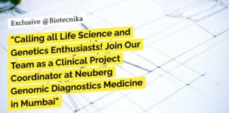 "Calling all Life Science and Genetics Enthusiasts! Join Our Team as a Clinical Project Coordinator at Neuberg Genomic Diagnostics Medicine in Mumbai"