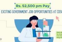 Exciting Government Job Opportunities at CDSCO in Biotech, Genetics, Mol Bio & Immunology – Apply Now! Rs. 52,500 pm Pay Govt CDSCO Vacancies