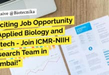 "Exciting Job Opportunity in Applied Biology and Biotech - Join ICMR-NIIH Research Team in Mumbai!"