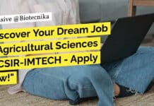 Discover Your Dream Job in Agricultural Sciences at CSIR-IMTECH – Apply Now! "Discover Your Dream Job in Agricultural Sciences at CSIR-IMTECH - Apply Now!"