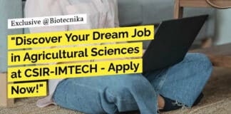 "Discover Your Dream Job in Agricultural Sciences at CSIR-IMTECH - Apply Now!"