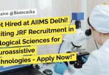 Get Hired at AIIMS Delhi! Exciting JRF Recruitment in Biological Sciences for Neuroassistive Technologies – Apply Now! AIIMS Delhi Biological Sciences JRF Recruitment