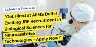 AIIMS Delhi Biological Sciences JRF Recruitment