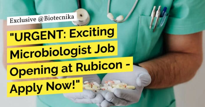 "URGENT: Exciting Microbiologist Job Opening at Rubicon - Apply Now!"