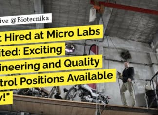 "Get Hired at Micro Labs Limited: Exciting Engineering and Quality Control Positions Available Now!"
