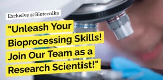 "Unleash Your Bioprocessing Skills! Join Our Team as a Research Scientist!"
