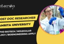 Post Doctoral Researcher At Amrita