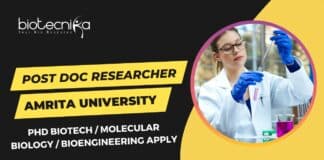 Post Doctoral Researcher At Amrita