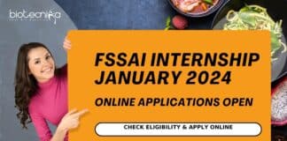 FSSAI Internship January 2024