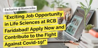 "Exciting Job Opportunity in Life Sciences at RCB Faridabad! Apply Now and Contribute to the Fight Against Covid-19!"