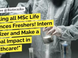"Calling all MSc Life Sciences Freshers! Intern at Pfizer and Make a Global Impact in Healthcare!"