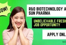 Unbelievable Freshers Job Opportunity in R&D Biotechnology at Sun Pharma: Apply Now! Sun Pharma Freshers Jobs