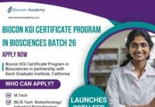 Biocon KGI Certificate Program in Biosciences Batch 26 | Admissions Open Biocon KGI Certificate Program in Biosciences Batch 26 | Admissions Open