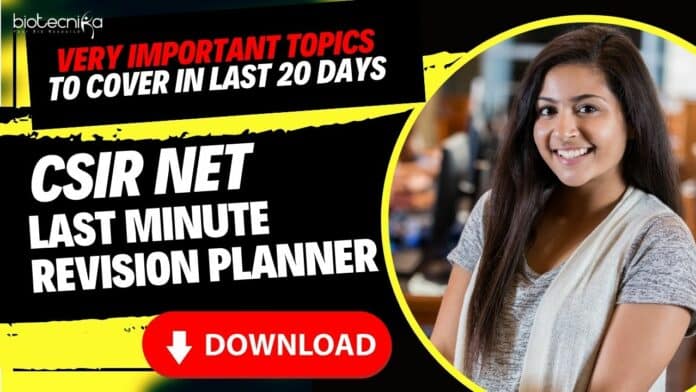 Download CSIR NET Planner