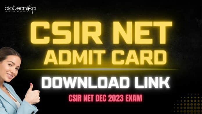 Admit Card Download For CSIR