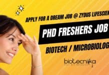 PhD Microbiology Biotech Freshers
