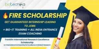 FIRE Scholarship For Biotech