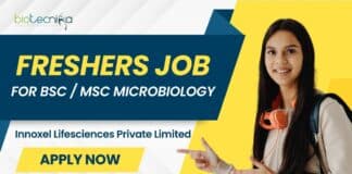 Latest Freshers Microbiology Job