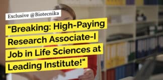 "Breaking: High-Paying Research Associate-I Job in Life Sciences at Leading Institute!"