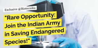 "Rare Opportunity: Join the Indian Army in Saving Endangered Species!"