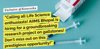 "Calling all Life Science enthusiasts! AIIMS Bhopal is hiring for a groundbreaking research project on gallstones! Don't miss out on this prestigious opportunity!"