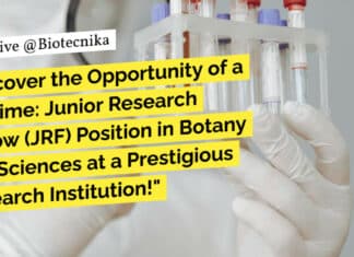 "Discover the Opportunity of a Lifetime: Junior Research Fellow (JRF) Position in Botany Life Sciences at a Prestigious Research Institution!"