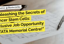 Unleashing the Secrets of Cancer Stem Cells: Exclusive Job Opportunity at TATA Memorial Centre! TMC-ACTREC Cancer Project Associate Job - Life & Biological Sciences Walk-In