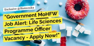 "Government MoHFW Job Alert: Life Sciences Programme Officer Vacancy - Apply Now!"