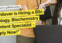 Unilever is Hiring a BSc Biology, Biochemistry Content Specialist – Apply Now! "Unilever is Hiring a BSc Biology, Biochemistry Content Specialist - Apply Now!"