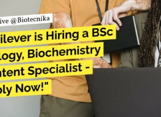 "Unilever is Hiring a BSc Biology, Biochemistry Content Specialist - Apply Now!"