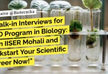Walk-in Interviews for PhD Program in Biology: Join IISER Mohali and Kickstart Your Scientific Career Now! "Walk-in Interviews for PhD Program in Biology: Join IISER Mohali and Kickstart Your Scientific Career Now!"