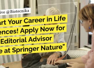 Freshers Life Science Vacancy! Apply Now for the Editorial Advisor Role at Springer Nature "Start Your Career in Life Sciences! Apply Now for the Editorial Advisor Role at Springer Nature"
