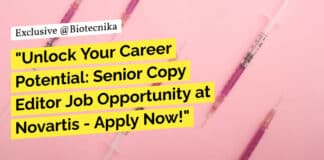 Novartis Life Sciences Editor Jobs - Apply Online