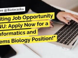 "Exciting Job Opportunity at JNU: Apply Now for a Bioinformatics and Systems Biology Position!"