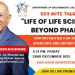 Life Beyond Pharma: Opportunities for Students, Startups, and Entrepreneurs with Dr. Ganesh M Kishore at IBioM - Don't Miss Out!