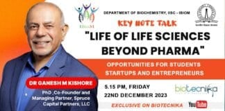 Life Beyond Pharma: Opportunities for Students, Startups, and Entrepreneurs with Dr. Ganesh M Kishore at IBioM - Don't Miss Out!