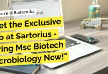 "Get the Exclusive Job at Sartorius - Hiring Msc Biotech Microbiology Now!"