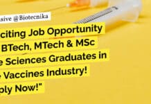Biological E Limited Executive Job for BTech, MTech & MSc Life Sciences