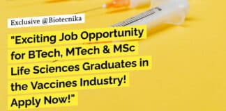 Biological E Limited Executive Job for BTech, MTech & MSc Life Sciences