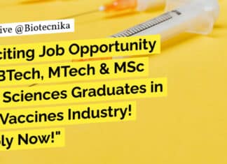Biological E Limited Executive Job for BTech, MTech & MSc Life Sciences