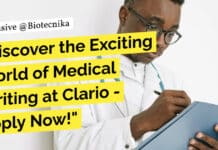 "Discover the Exciting World of Medical Writing at Clario - Apply Now!"