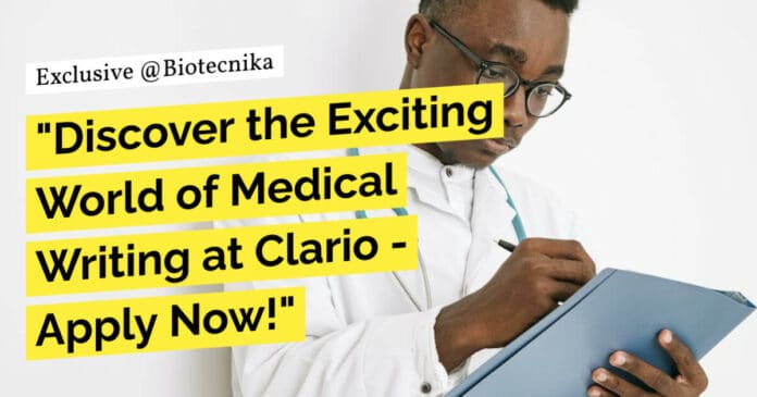 "Discover the Exciting World of Medical Writing at Clario - Apply Now!"