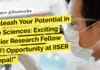 Exciting Junior Research Fellow (JRF) Opportunity at IISER Bhopal For MSc Life Sciences! "Unleash Your Potential in Life Sciences: Exciting Junior Research Fellow (JRF) Opportunity at IISER Bhopal!"