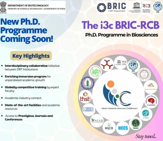 The i3c BRIC-RCB Ph.D. programme in Biosciences