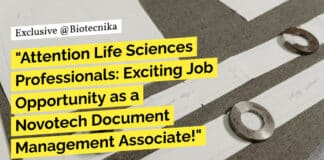 "Attention Life Sciences Professionals: Exciting Job Opportunity as a Novotech Document Management Associate!"